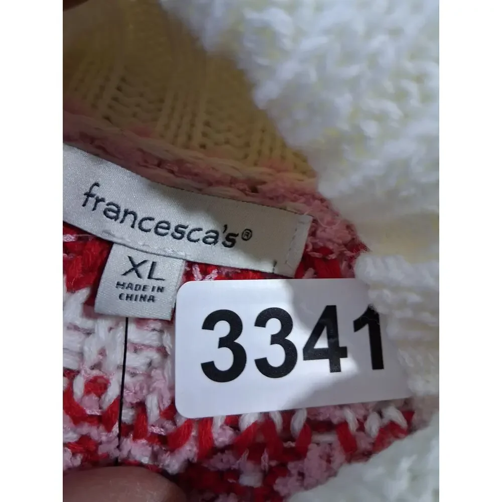 Francesca's Alberta Women's size XL Long Sleeve Fairisle Sweater Mini Prep Dress